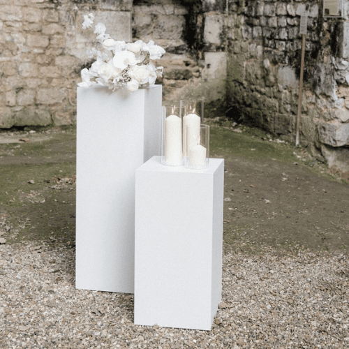 Lot colonnes blanches