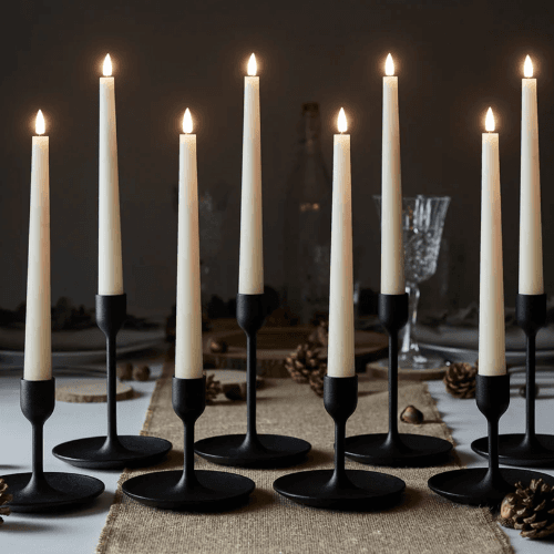 Bougie chandelle ivoire LED